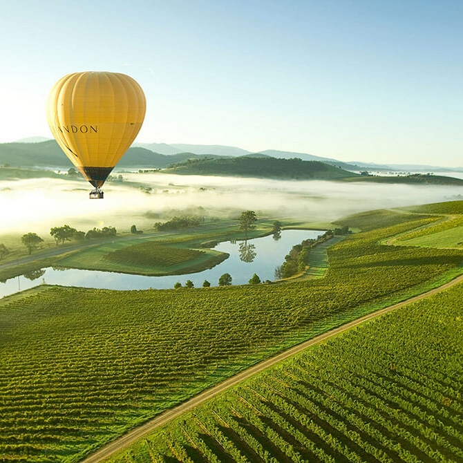 Hot Air Balloon Over Yarra Valley Wine Region - Book Your Australia Vacation - Australia Travel Agency