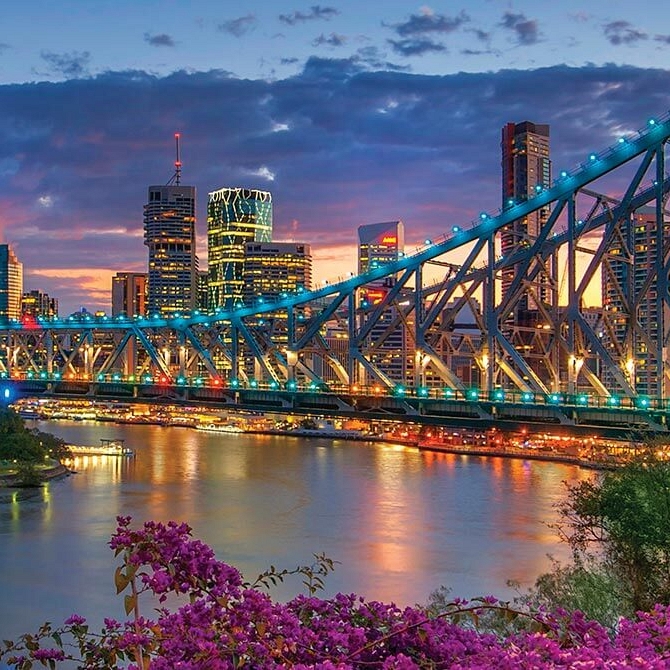 Brisbane's Story Bridge at Night - Family Trip to Australia