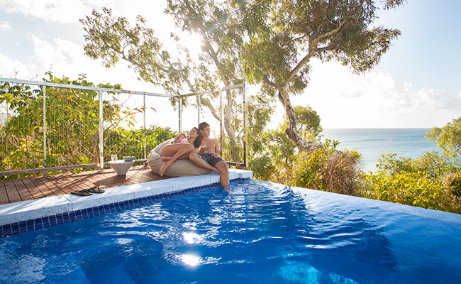 Relaxing by the Pool at Lizard Island Luxury Resort, Australia