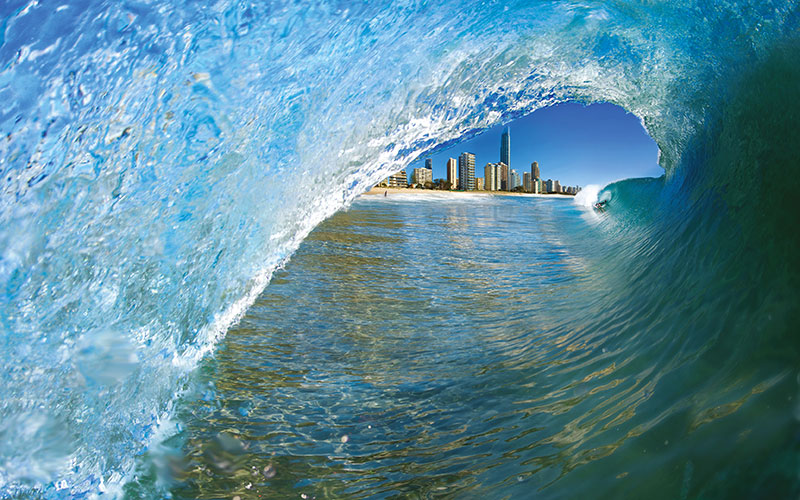 Surfers Paradise Beach in Queensland Australia