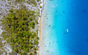 Aerial View of Fakarava Atoll