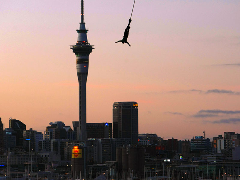 Bungy Jumping Off Auckland Harbour Bridge