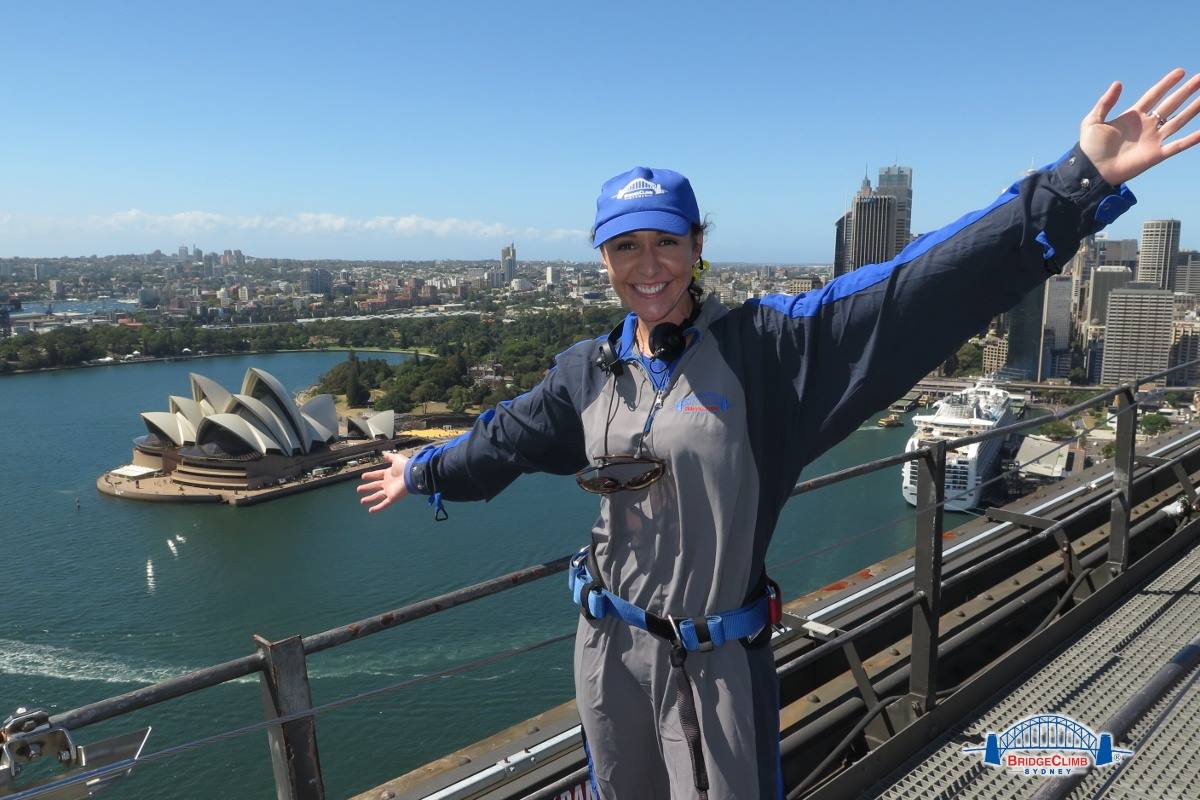 Katie on the Bridge in Sydney