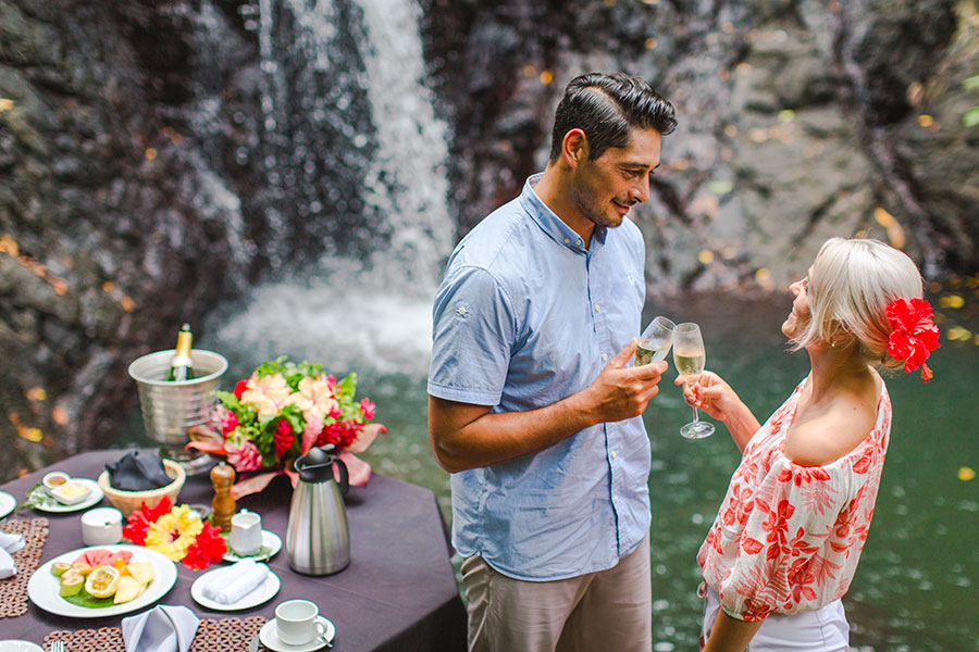 Fiji Honeymoon - Waterfall Dining at Namale Resort