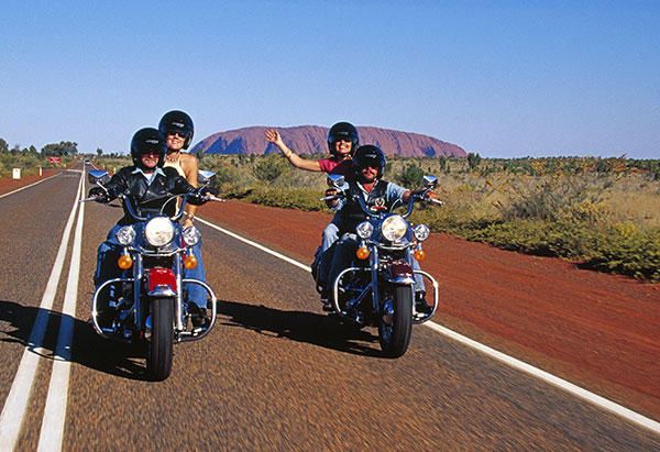 Motorcycle ride Uluru Australia