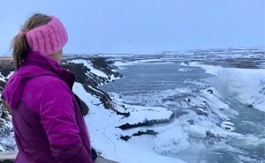 Iceland vs New Zealand Travel - Skalakot Icy Waterfall in Iceland