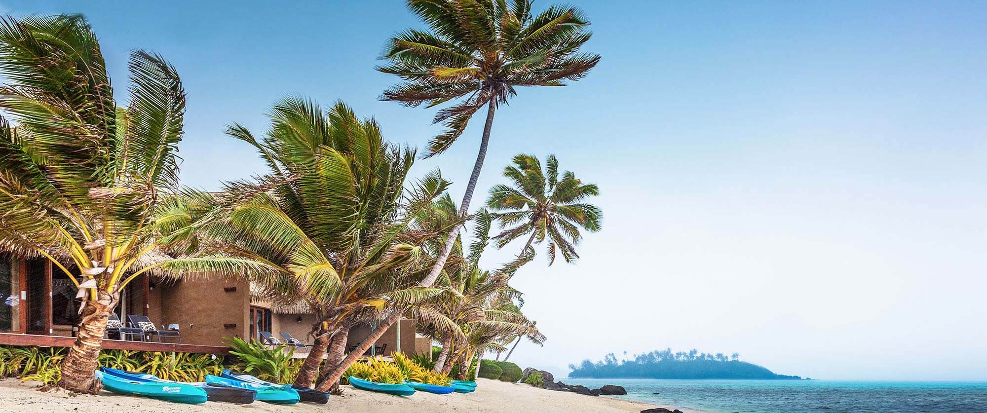 Rumours Rarotonga Resort - Kayaks on the Beach - Cook Islands Luxury Beach Villas