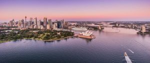 Sydney Skyline at Sunrise - South Pacific Vacations - Best Australia Vacation Packages