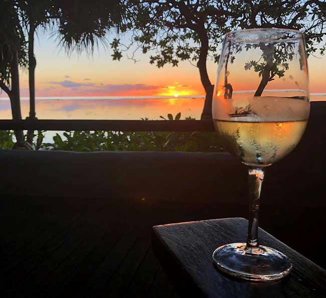 Cook Islands - Book Your Trip - Wine at Sunset