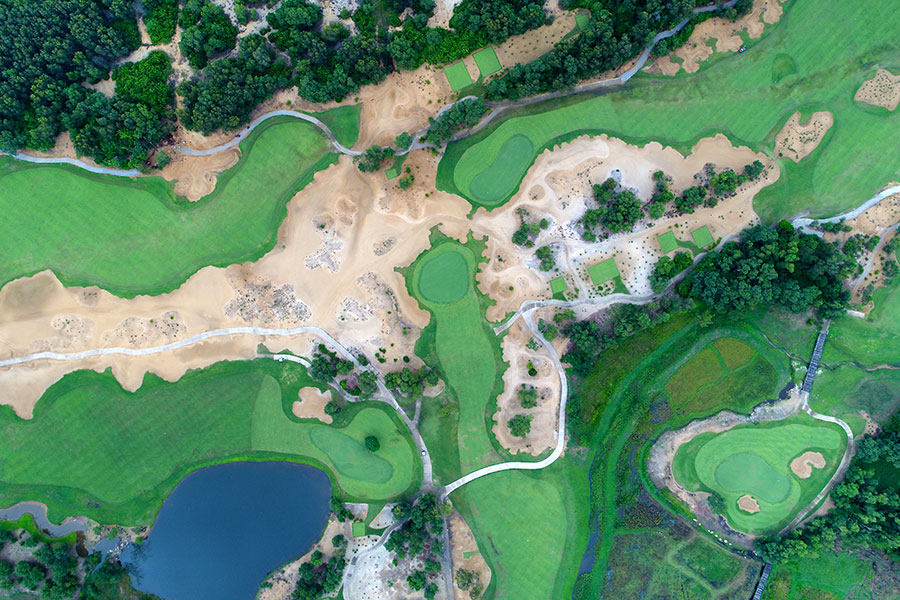 Laguna Lang Co golf course from above - Vietnam golf vacations